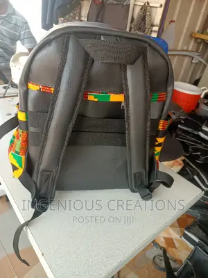 Quality African Print /Leather Backpack