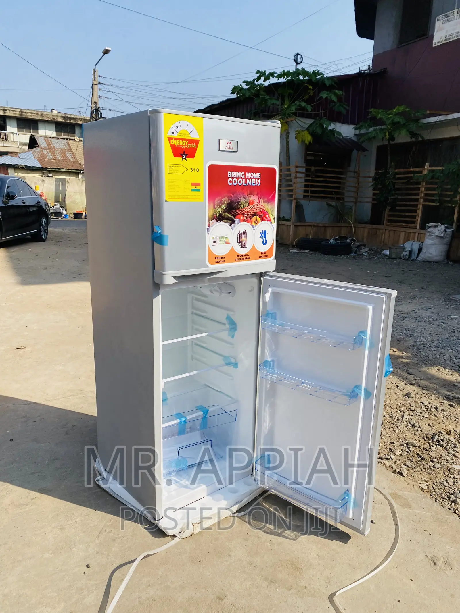 Fast Cooling Zara 22TM Double Door Electric Fridge 