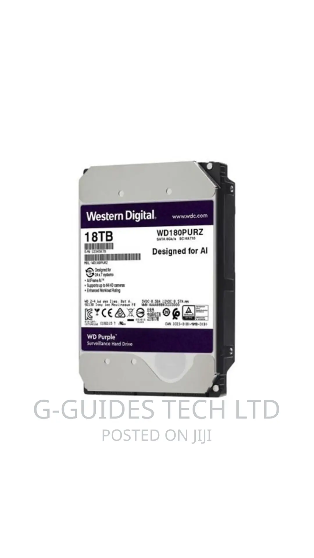 Western Digital 18tb Purple Surveillance Hard Drive