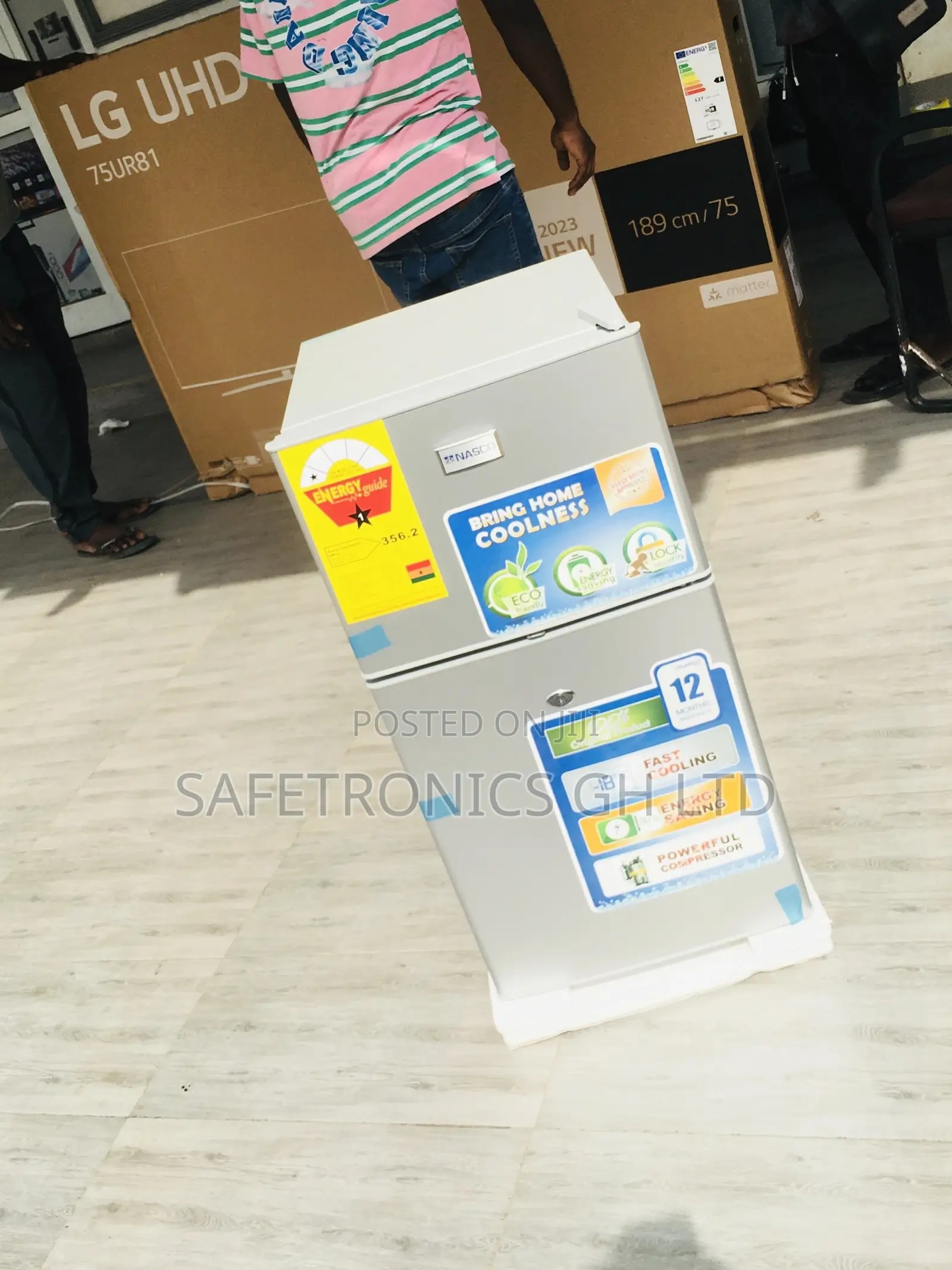 90L Doubledoor Topfreezer Nasco Nas2-120 Fridge Gray