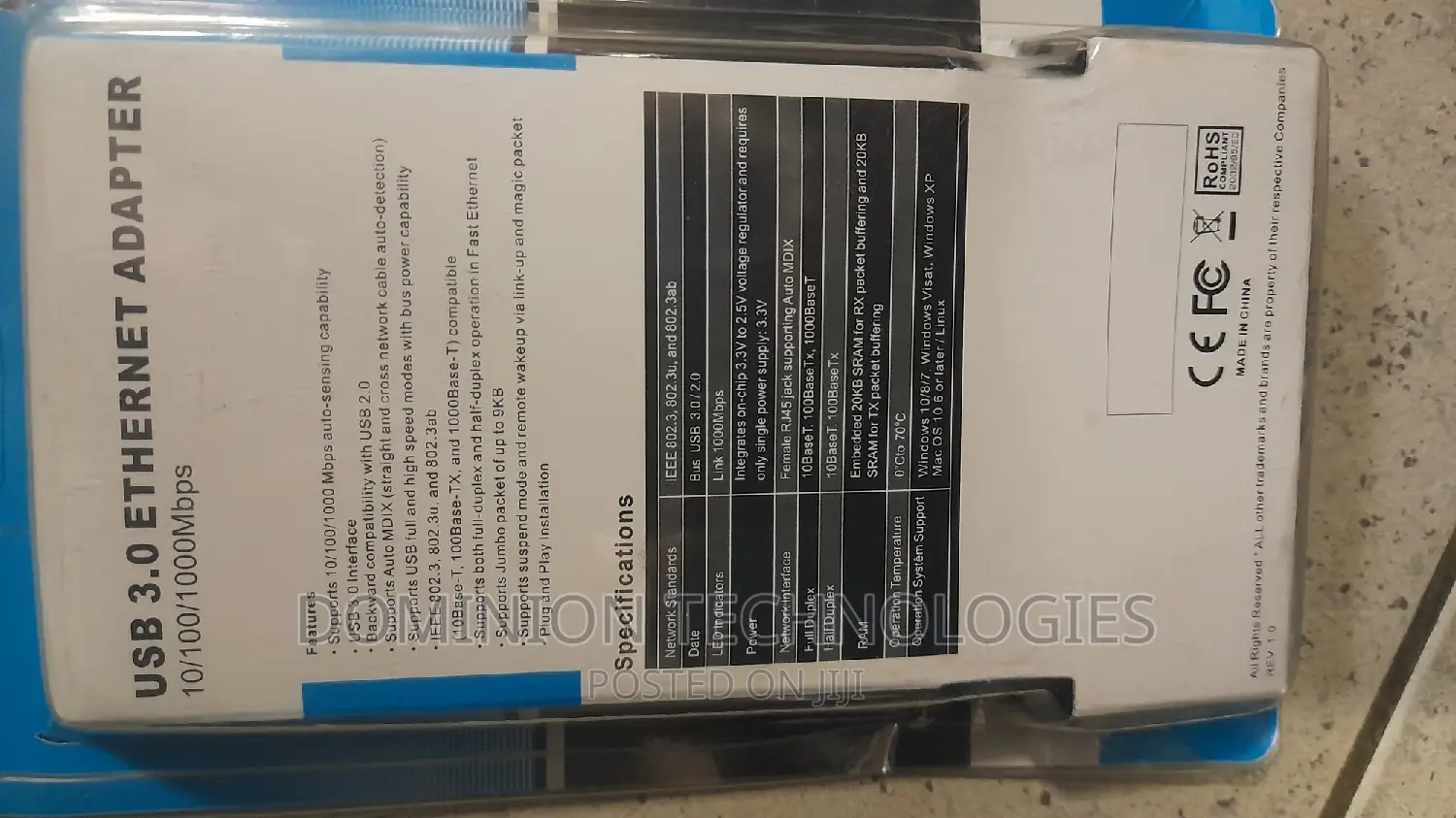 USB 3.0 GIGABIT LAN Ethernet Adapter 10/100/1000mbps
