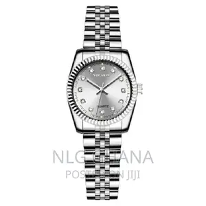 YOLAKO Diamond Face Steel Band Calendar Quarte Watch NLG 045