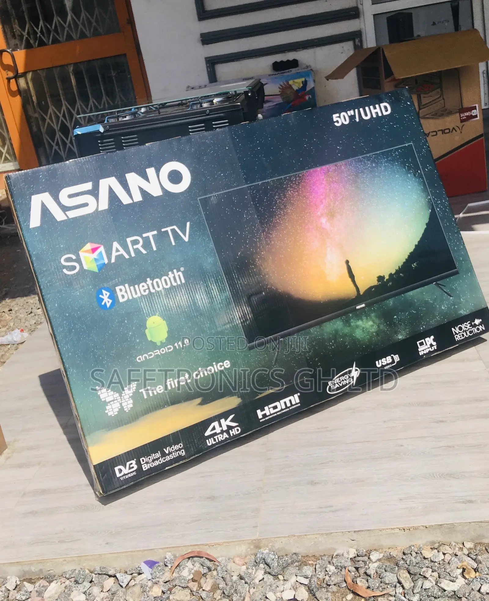 Asano Smart Electric Black 50 Inches Glossy LED UHD Tv