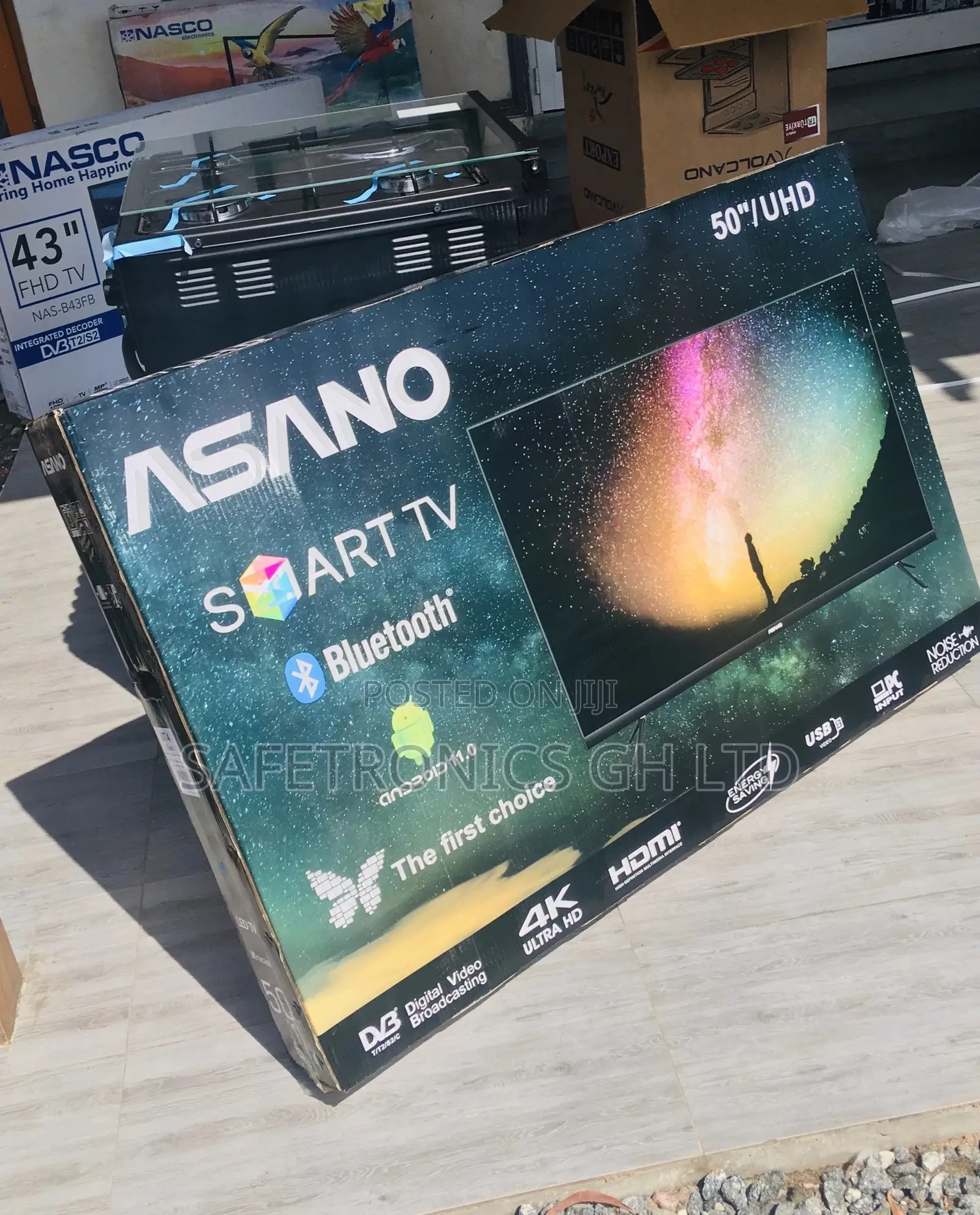 Smart 50 Inches Black Electric Asano LED Glossy UHD Tv