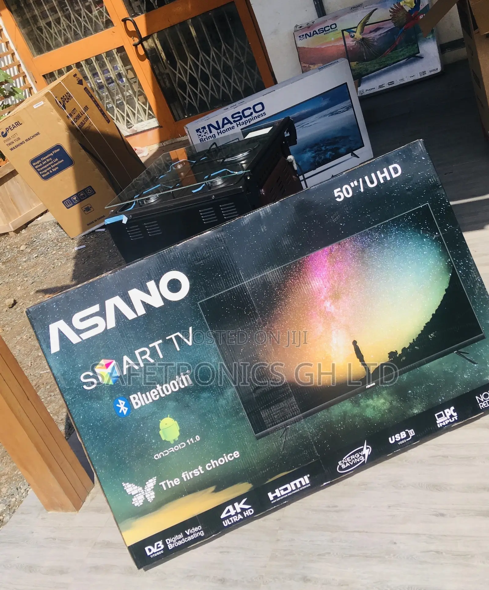 Smart 50 Inches Black Electric Asano LED Glossy UHD Tv