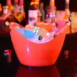 8l Red Acrylic Ice Bucket