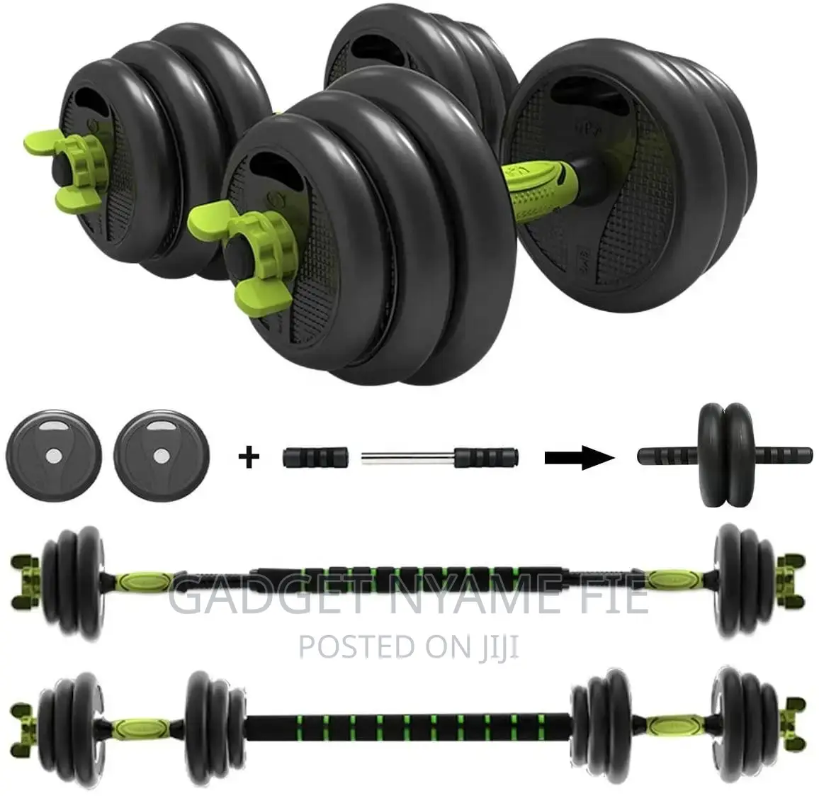 40kg Full Gym Set (Weights,Bar Bell,Kettle Bell,Push Up Bar)