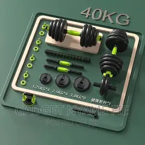 40kg Full Gym Set (Weights,Bar Bell,Kettle Bell,Push Up Bar)