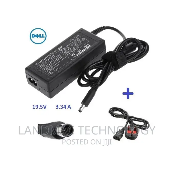 DELL Replacement Laptop Adapter 19.5V / 3.34A + Fused Power