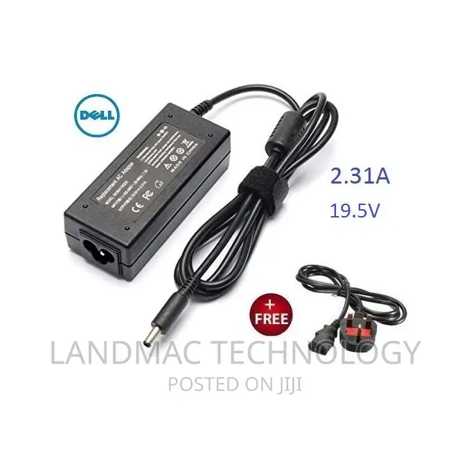 DELL Replacement Laptop Adapter Small Pin - 19.5V / 2.31A +