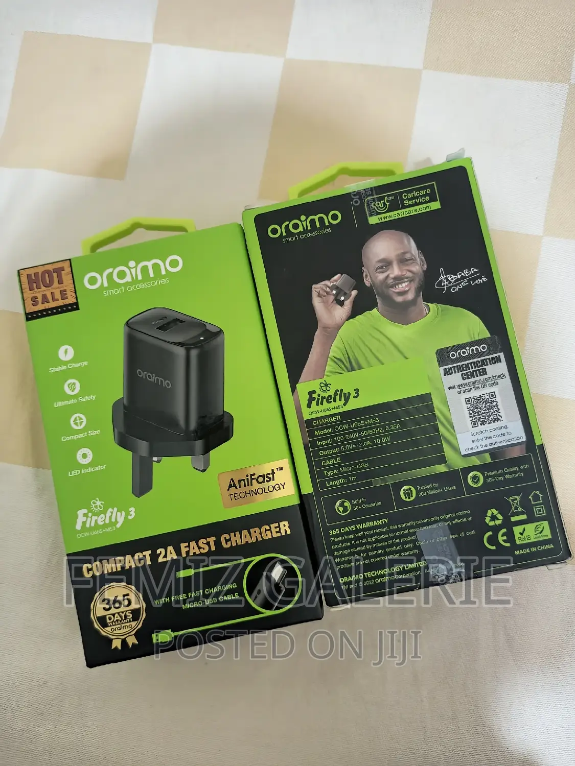 Oraimo Firefly 3 - USB-A to Mini-Usb Android Charger