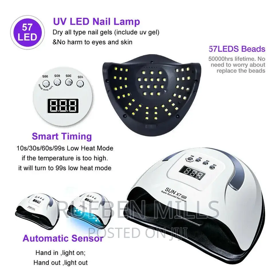 57leds 2 in 1 White Sun X7 MAX UV LED Salon Nail Dryer