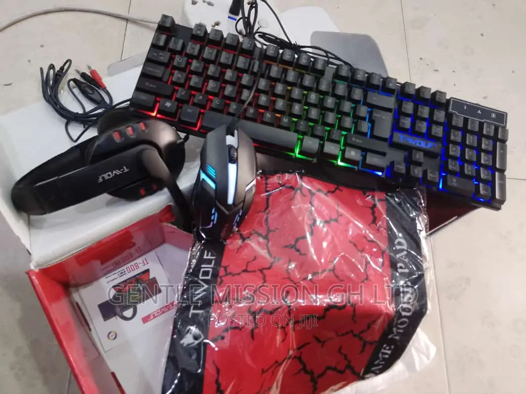 4in1 Gaming Keyboard Mouse, Headset Mouse Pad