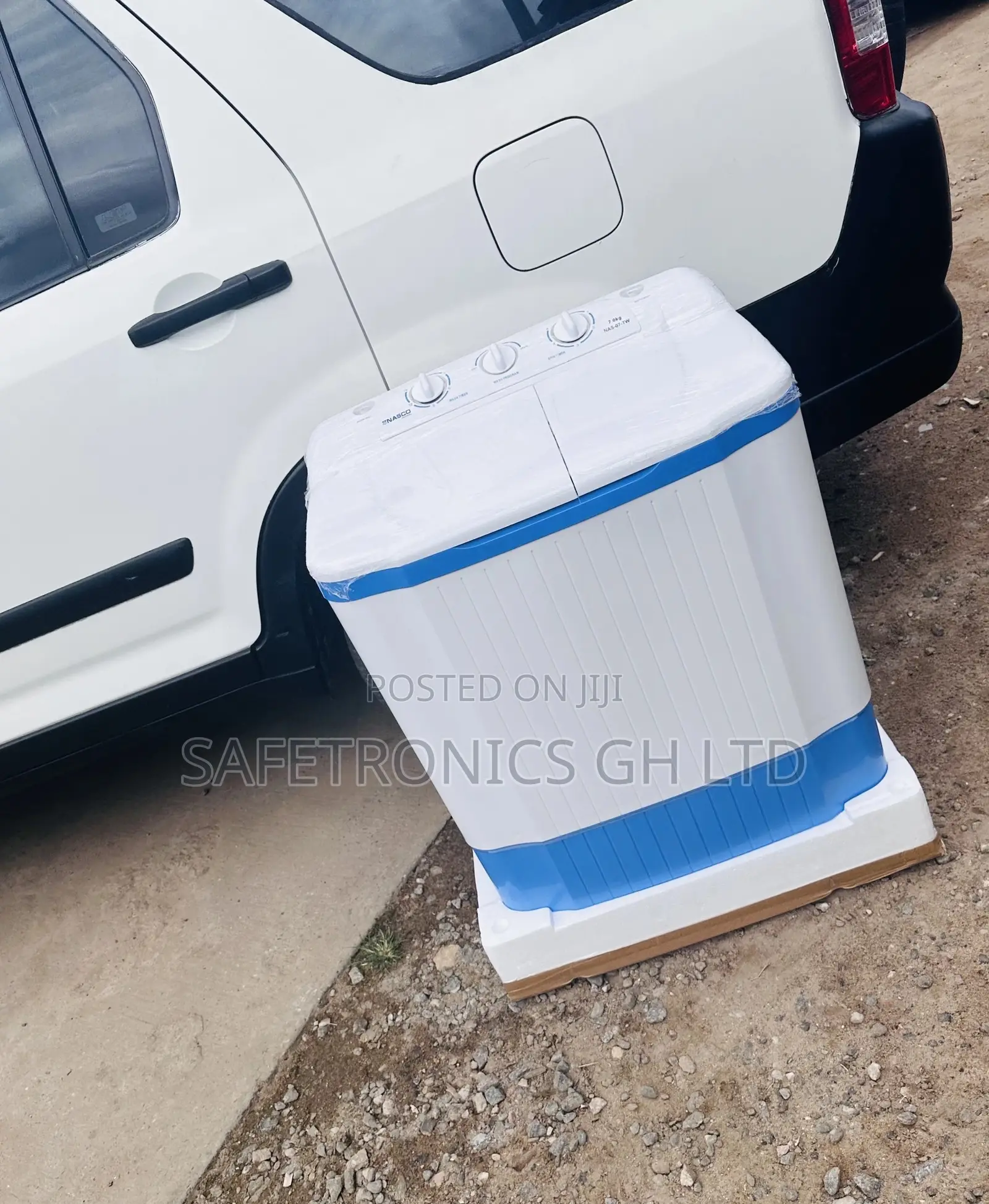 White/Blue Washingmachine Topload Semiautomatic Nasco 7kg