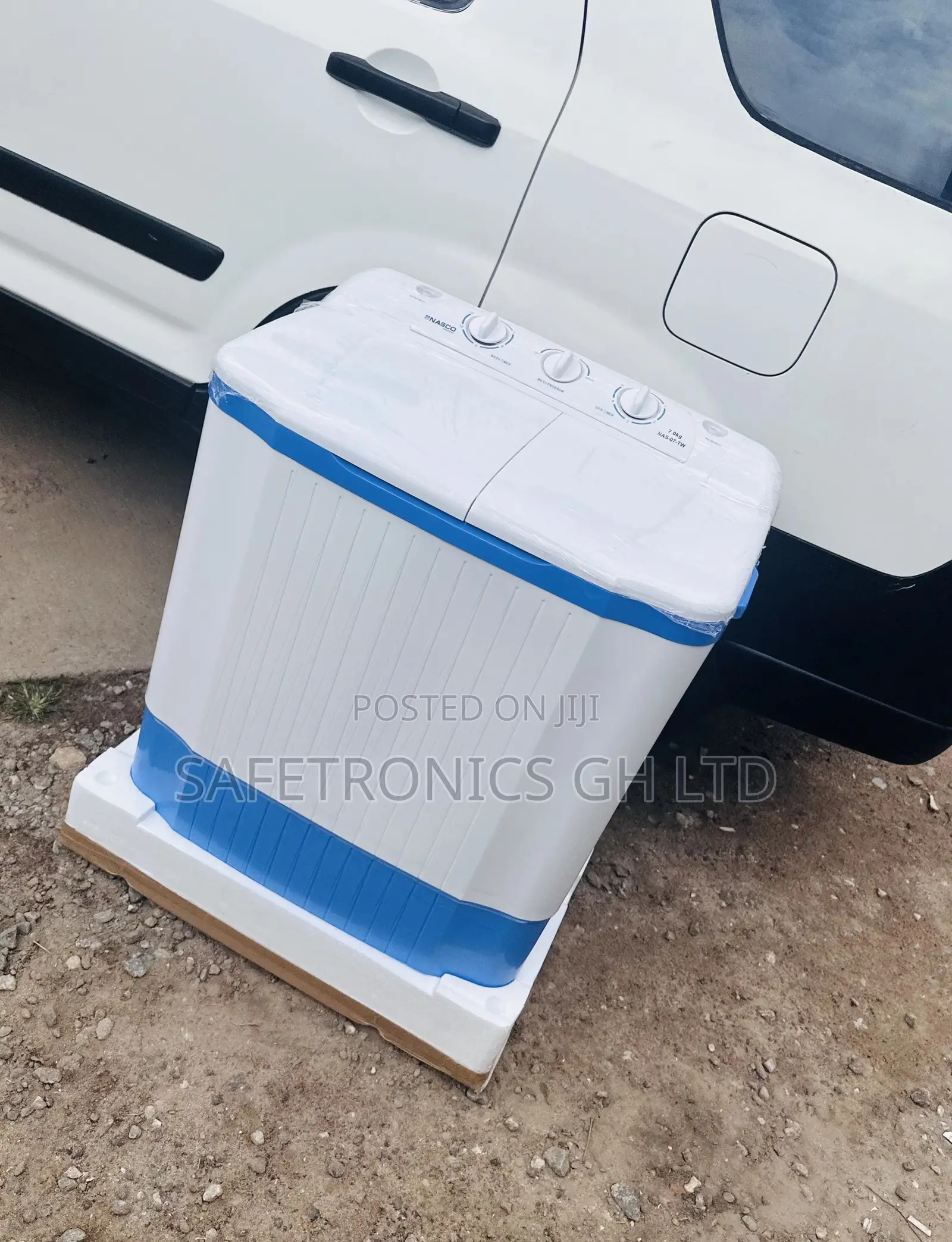 Grab White Washingmachine Topload Semiautomatic 7kg Nasco