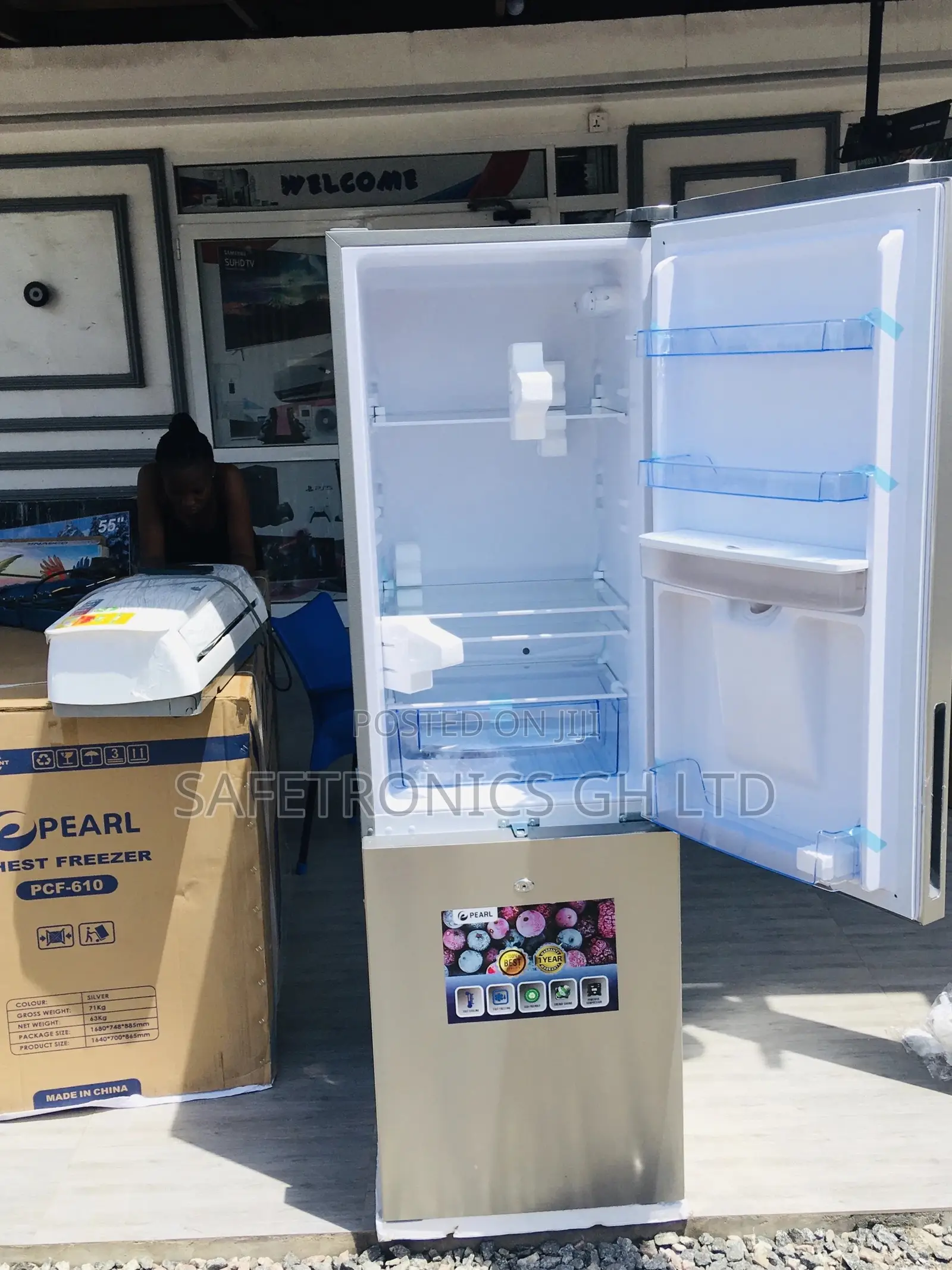 Doubledoor PF-330BWD Bottomfreezer Pearl 251 Liters Fridge