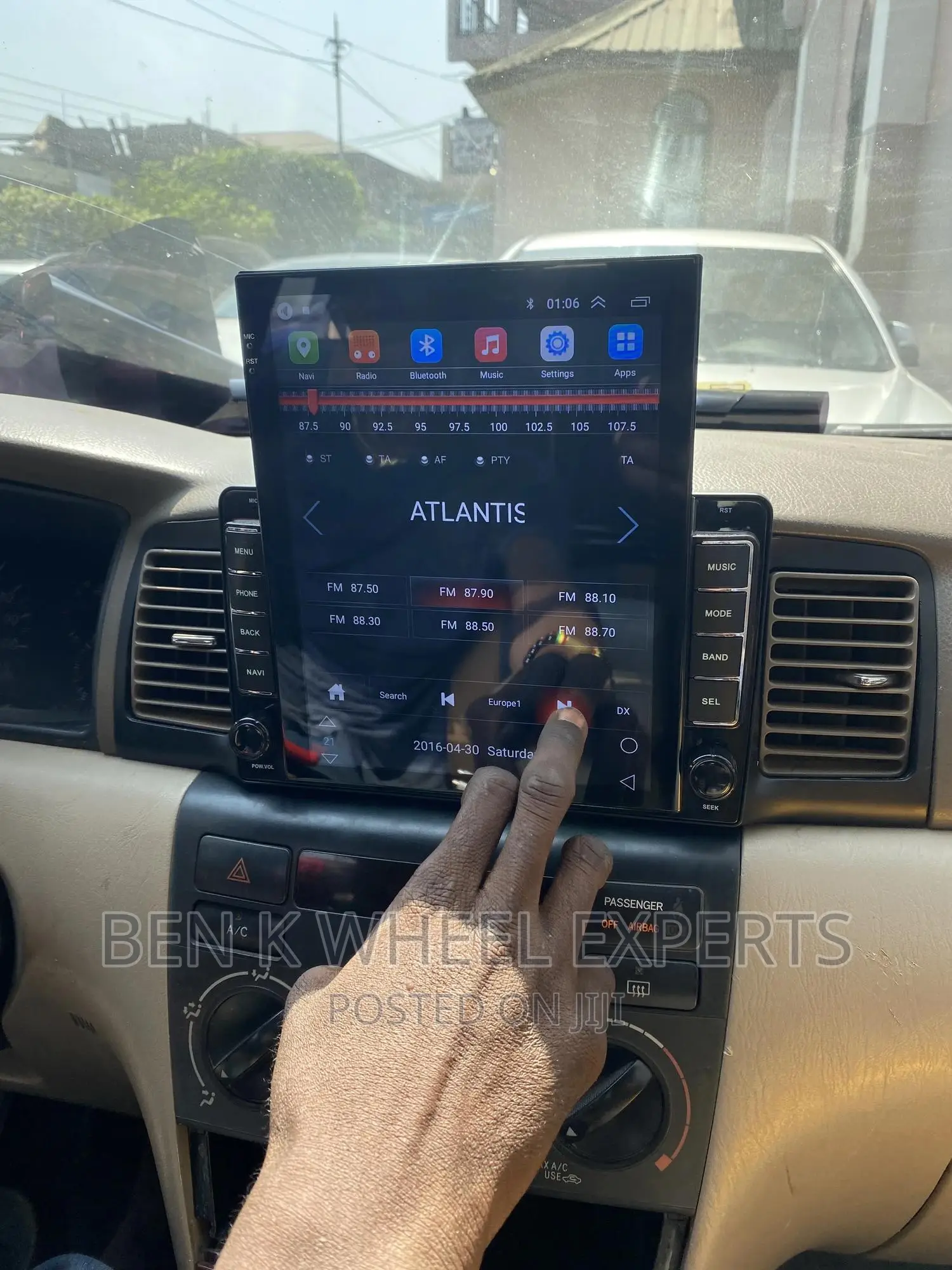 Long Tesla Android Screen Corolla 2004-7