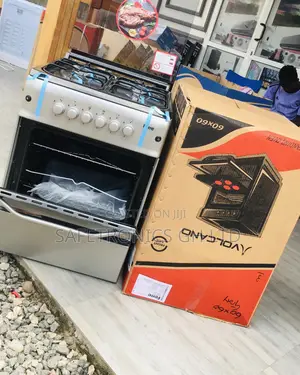 Sliver 4 Gas Cooker Oven With Grill 60x60 Ferre Glass Lid