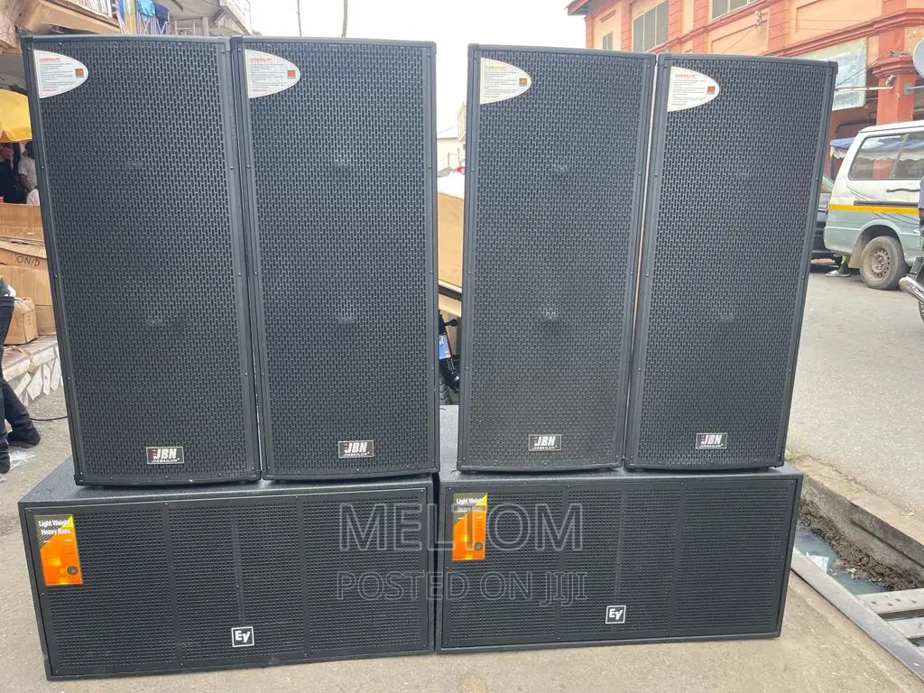 JBN Full Range Speaker and Ev Double Bass Subwoofer Set