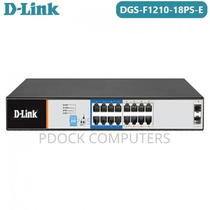D-Link DGS-F1210-18ps-E 16port Gigabit Long Range 250m Poe+