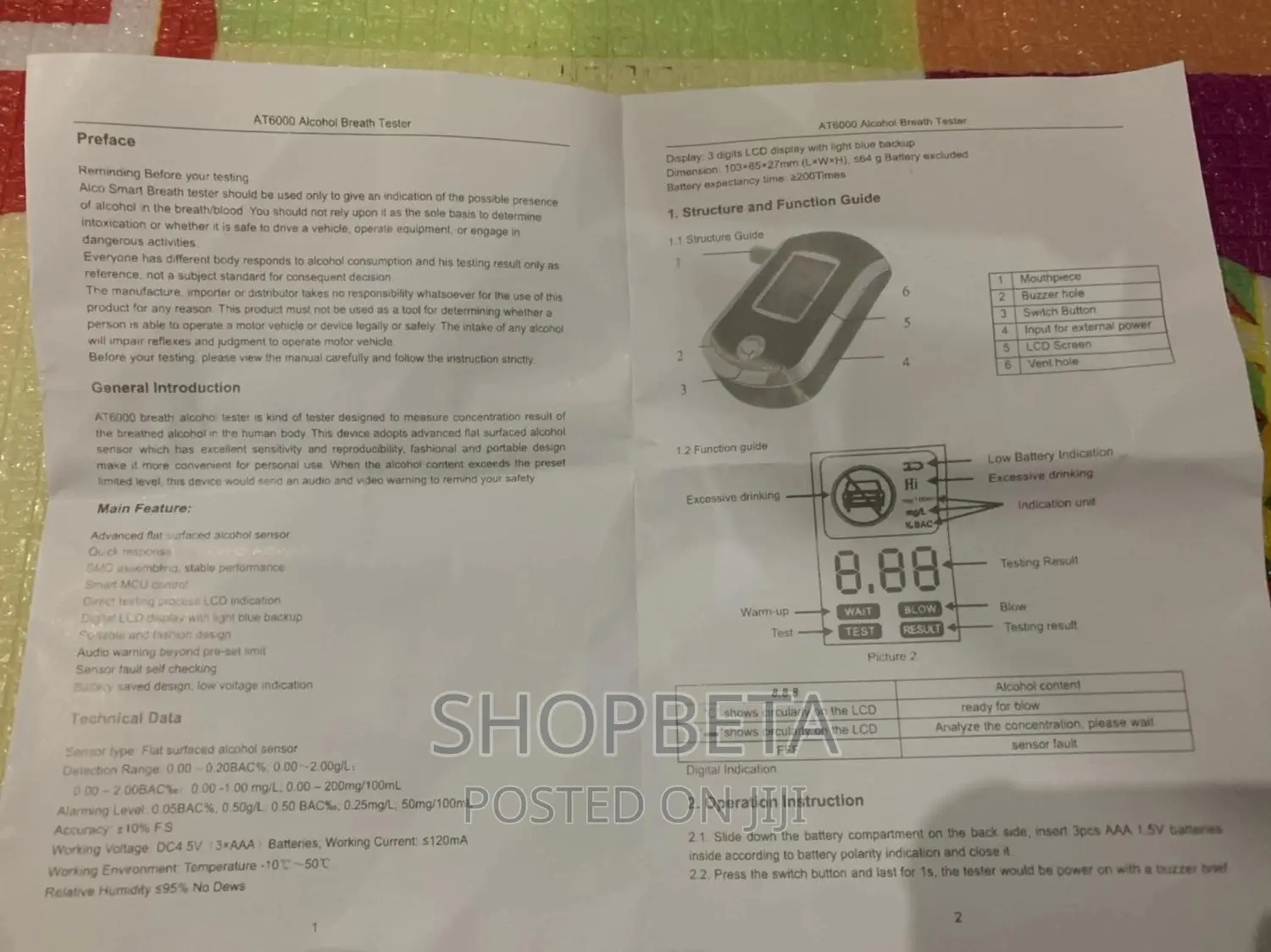 Alcohol Tester / Breathalyzer
