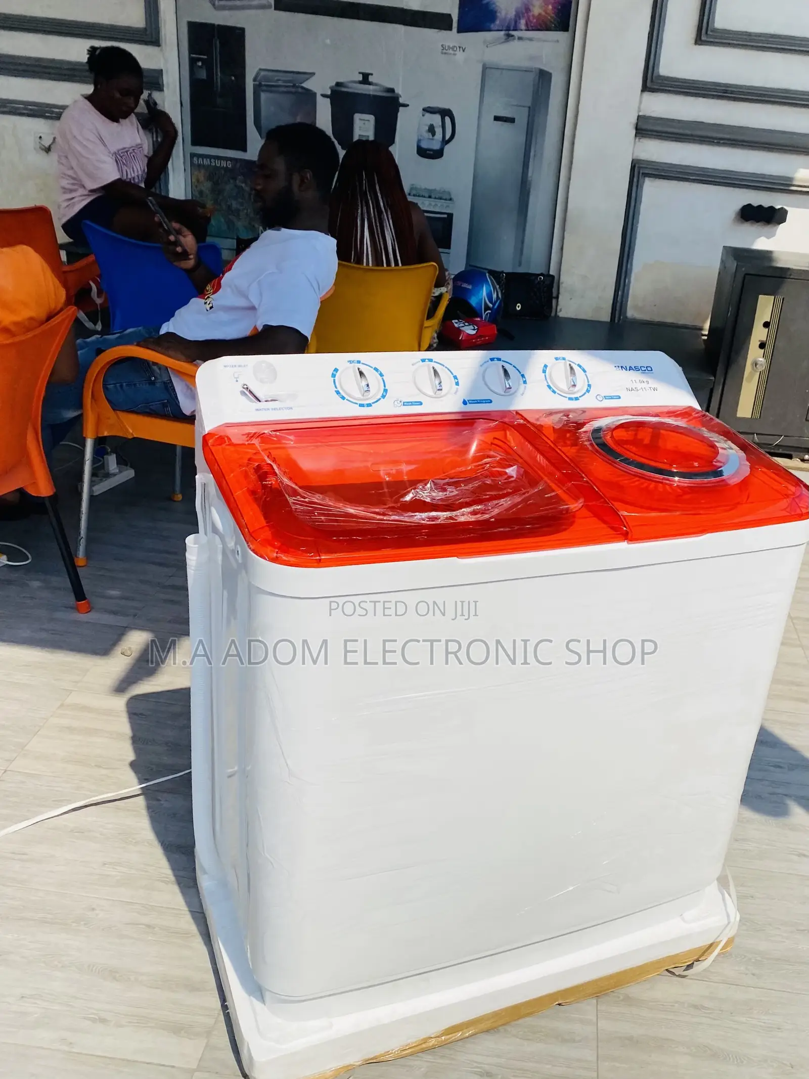 Nasco 11kg Top Load Electric Washing Machine + Spin/Dry.