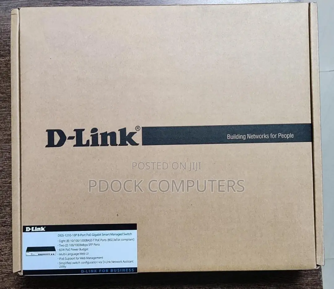 D Link DGS-1210-10P Smart Poe Gigabit 2 SFP Port Switch