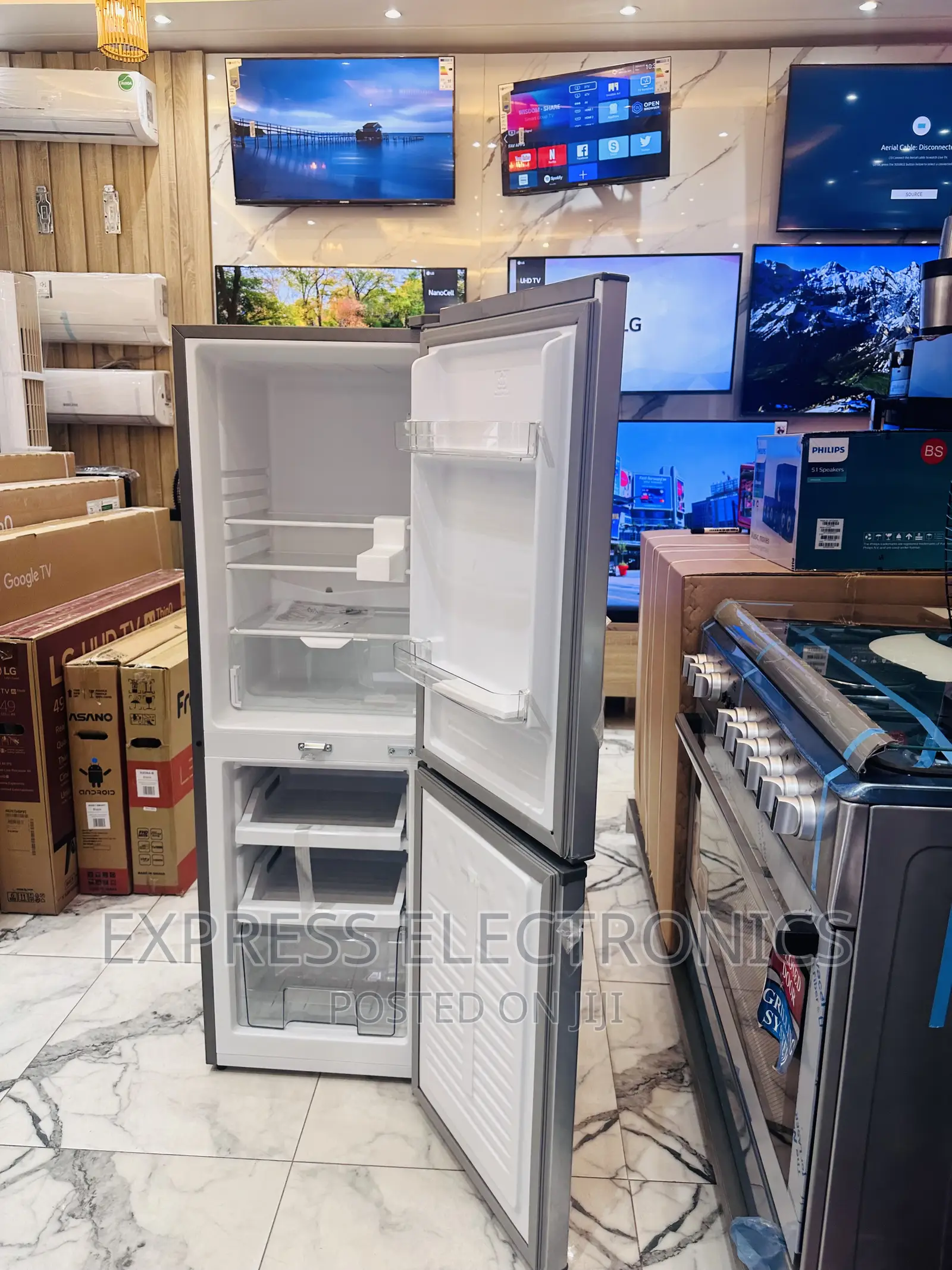 Mesmeric Sleek Grey Color Double Door Fridge 240B