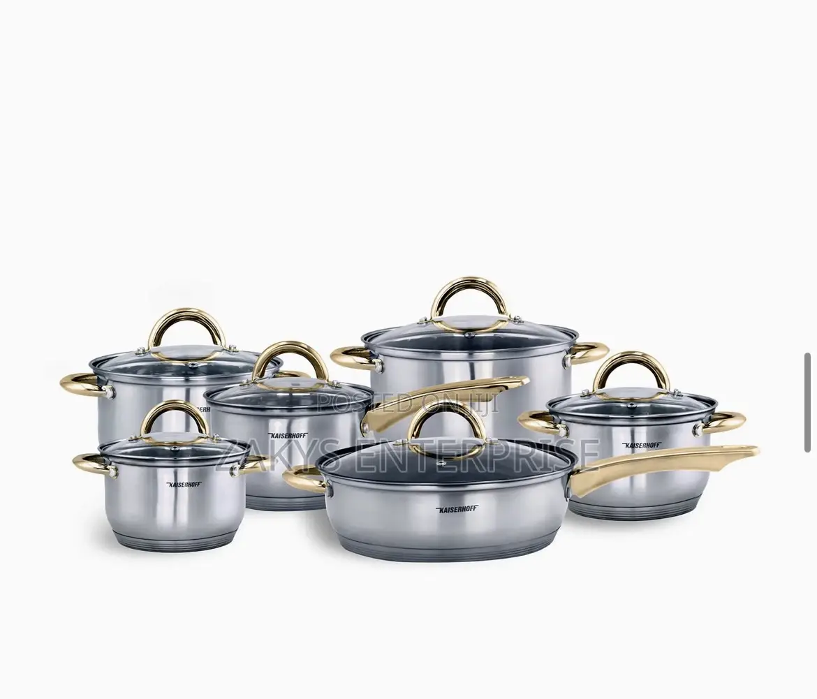 High Quality Kaiserhoff Stainless Steel 12pcs Cookware