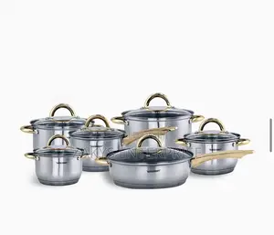 High Quality Kaiserhoff Stainless Steel 12pcs Cookware