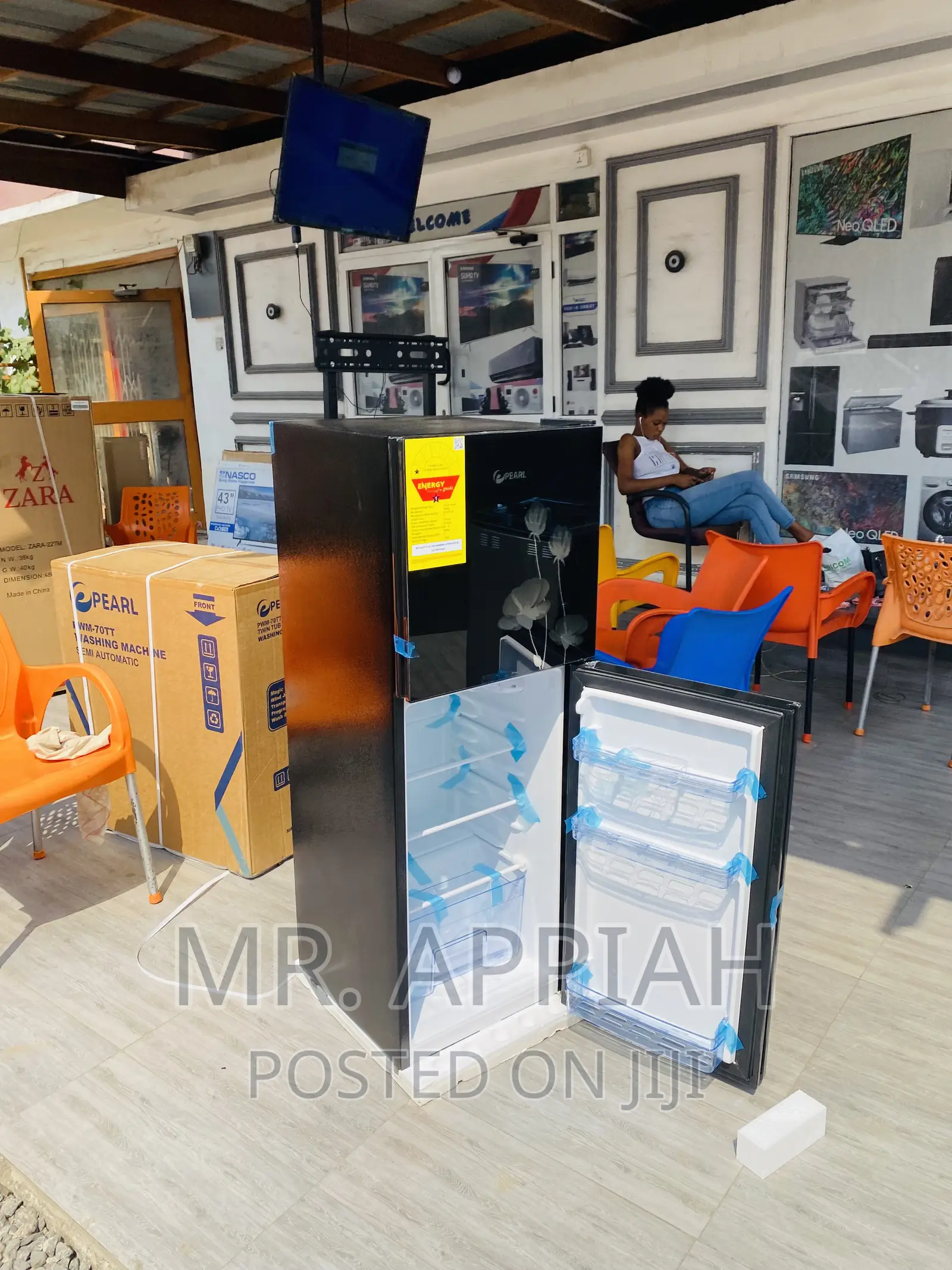 Classic Design Pearl Pf 217t-2b Double Door Refrigerator.