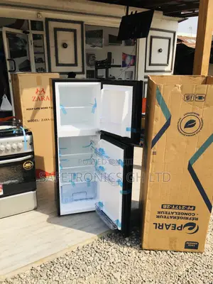 Topfreezer Black Glass Doubledoor PF-217T-2B Pearl Fridge