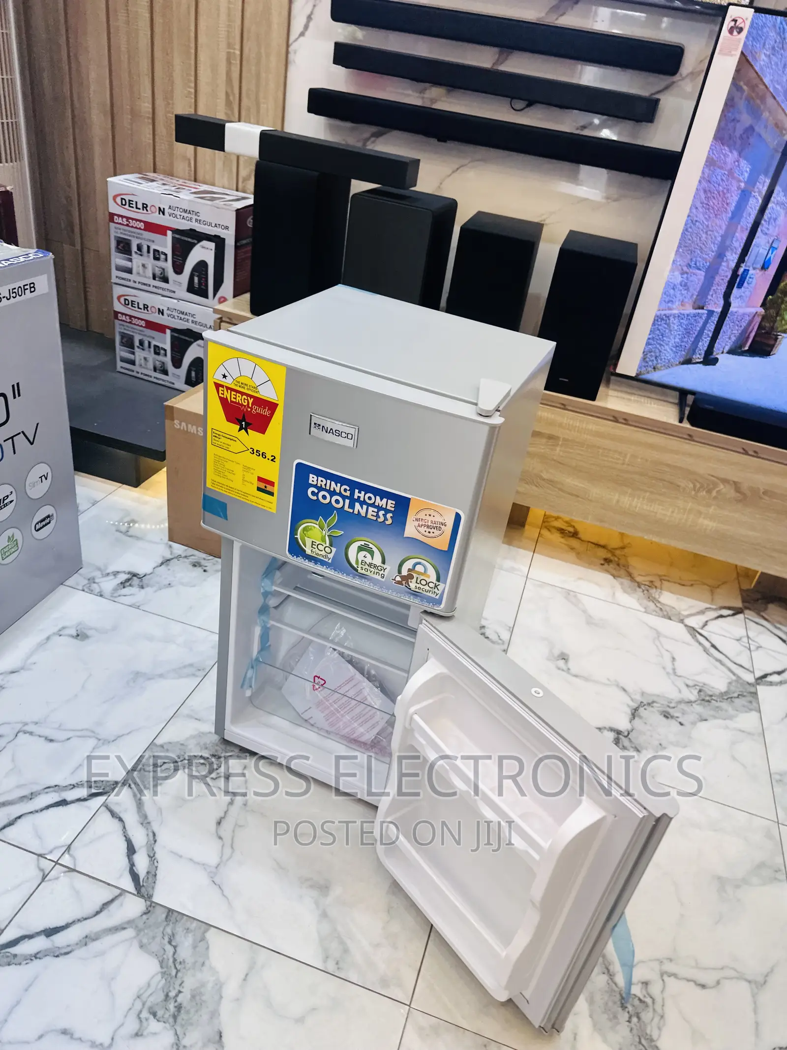 (120)Nas Fridge Nasco Double Door Table Top