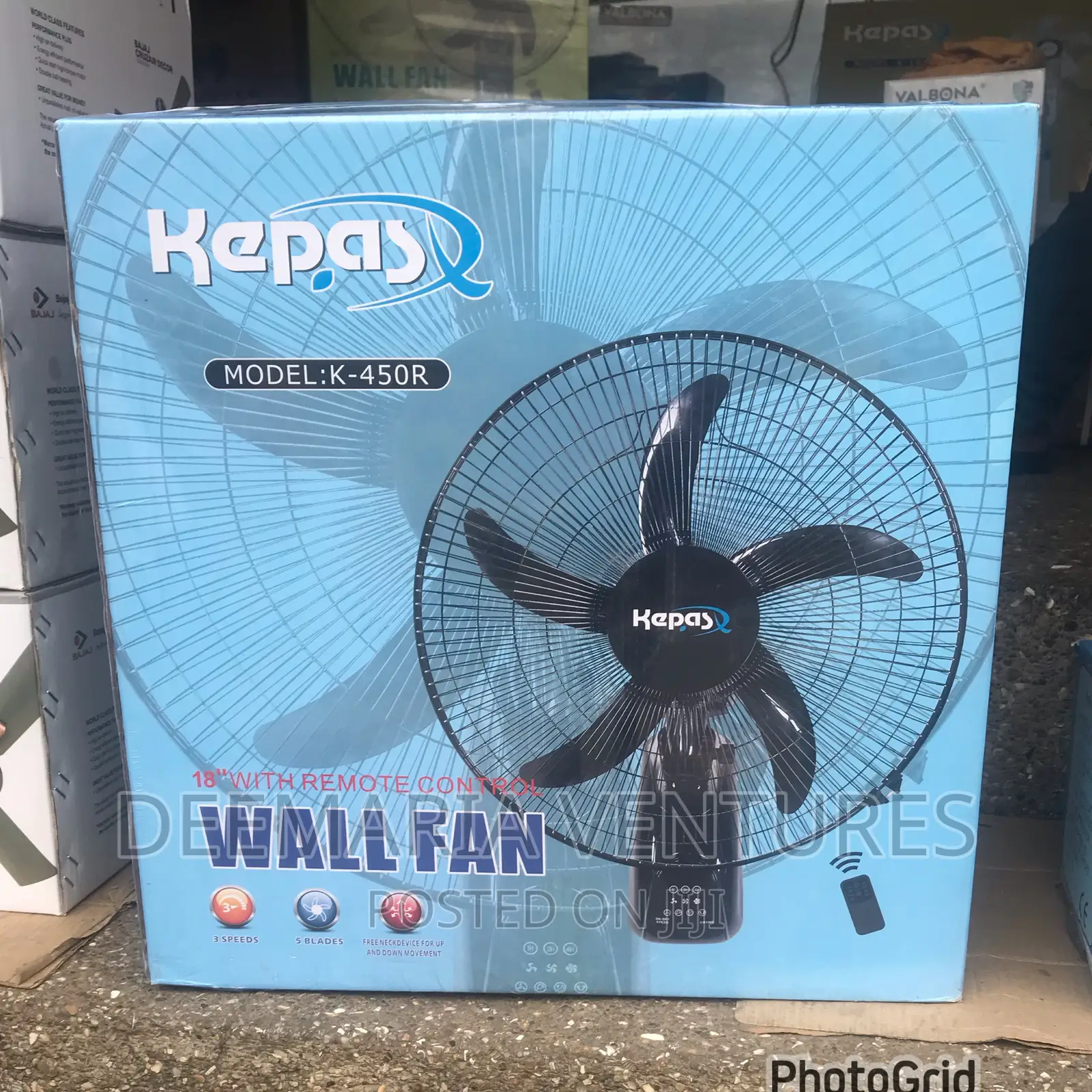 Kepas 18 Inches Wall Fan With Remote Control (Model: K-450r)