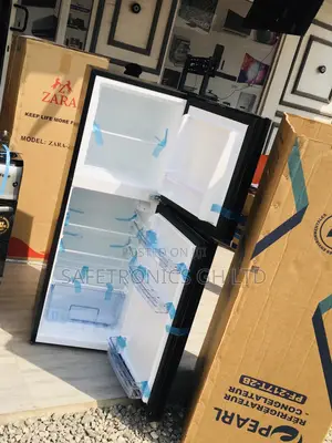 Glass Black Topfreezer Pearl PF-217T-2B Doubledoor Fridge