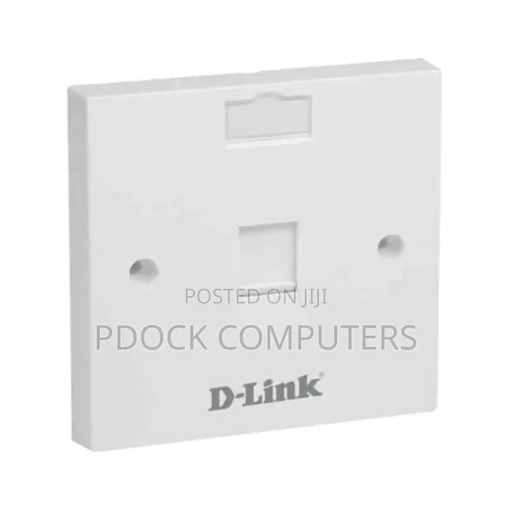 D-Link Single Port Faceplate With CAT6 RJ45 Keystone Jack