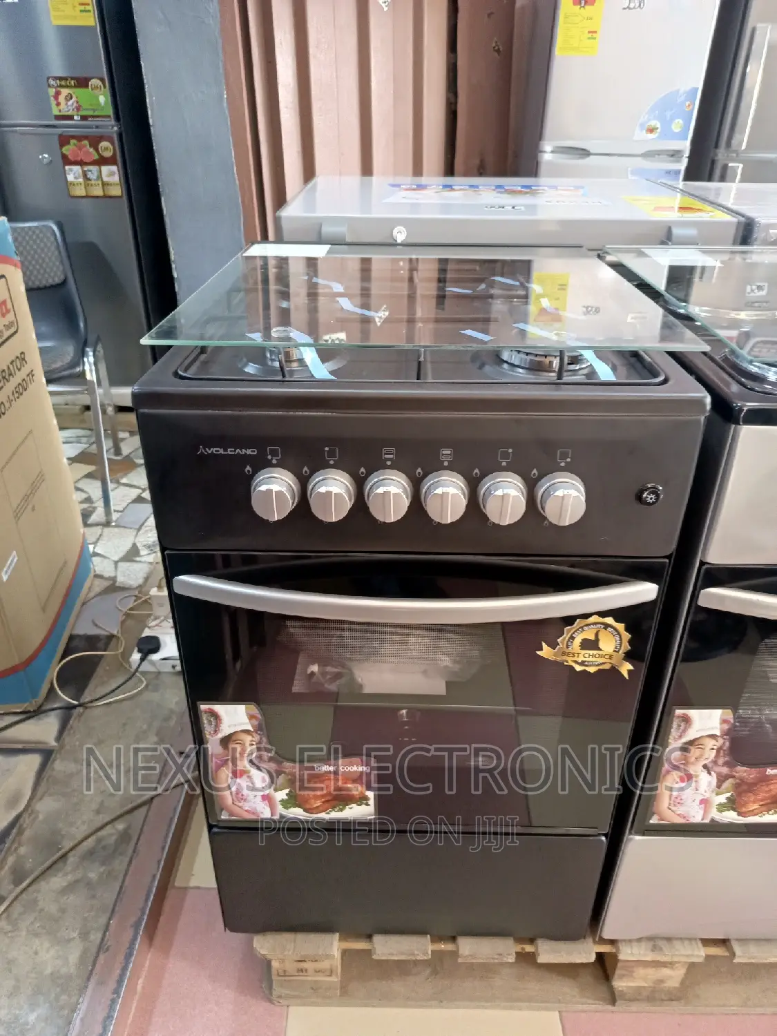 High Quality Volcano 4burner Oven and Grill Gas Cooker.