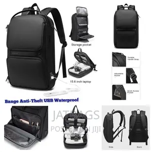 Classic Black Anti-Theft Laptop Backpack (Free Delivery)