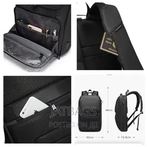 Classic Black Anti-Theft Laptop Backpack (Free Delivery)