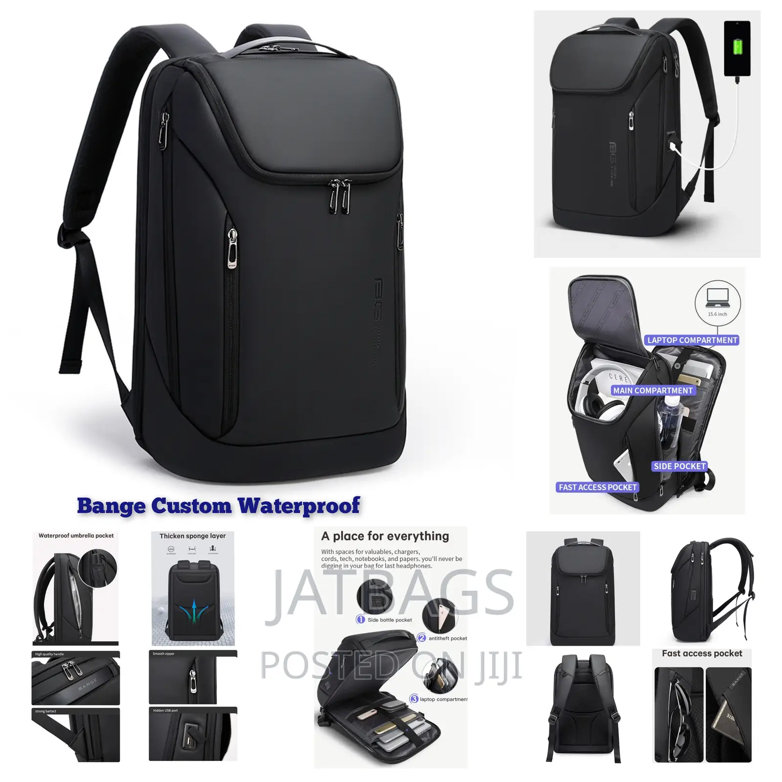Durable Waterproof Laptop Backpack (FREE DELIVERY)