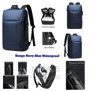 Blue Anti-Theft Waterproof Laptop Backpack (Free Delivery)