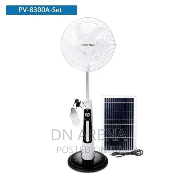 Solar / Electric Powered Rechargeable Fan With Solar Panel