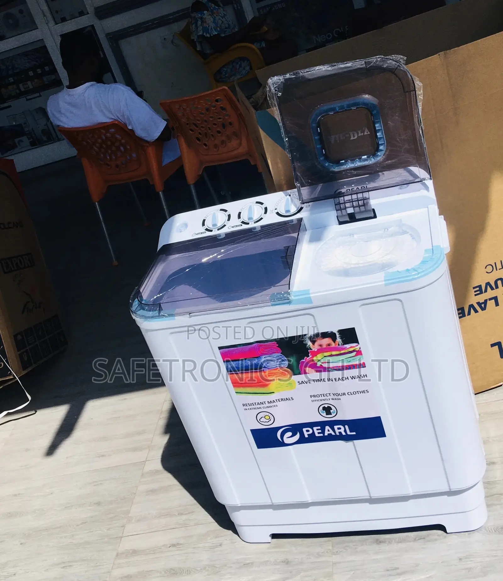 White Pearl 7kg Washingmachine Topload Semiautomatic