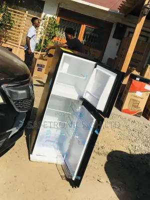 Glass Doubledoor Pearl PF-20T Topfreezer Black Fridge