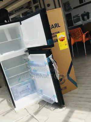 Topfreezer PF-17T Glass Pearl Black Doubledoor Fridge
