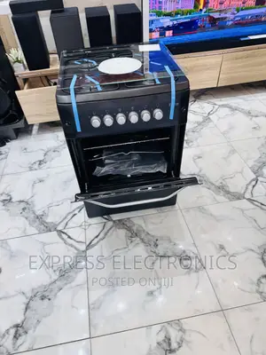 Neatly Sleek Black 55-50 4burner Oven Auto Ignition
