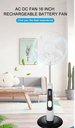 Speedy Solar and Electricity Rechargeable Fan 16”