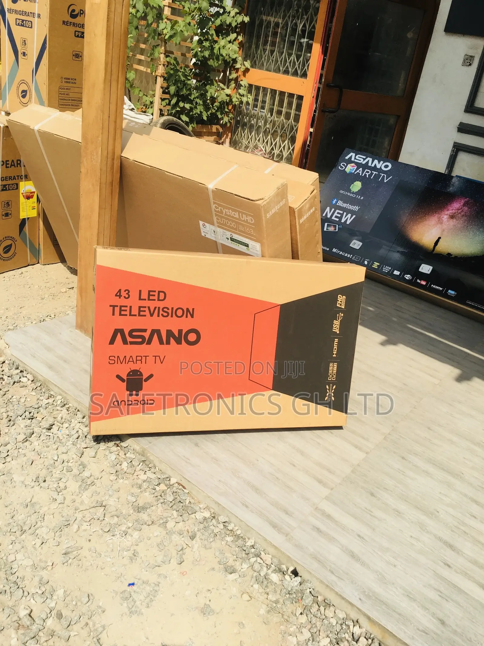 Smart Black Asano Glossy 43 Inches UHD LED Electric Tv