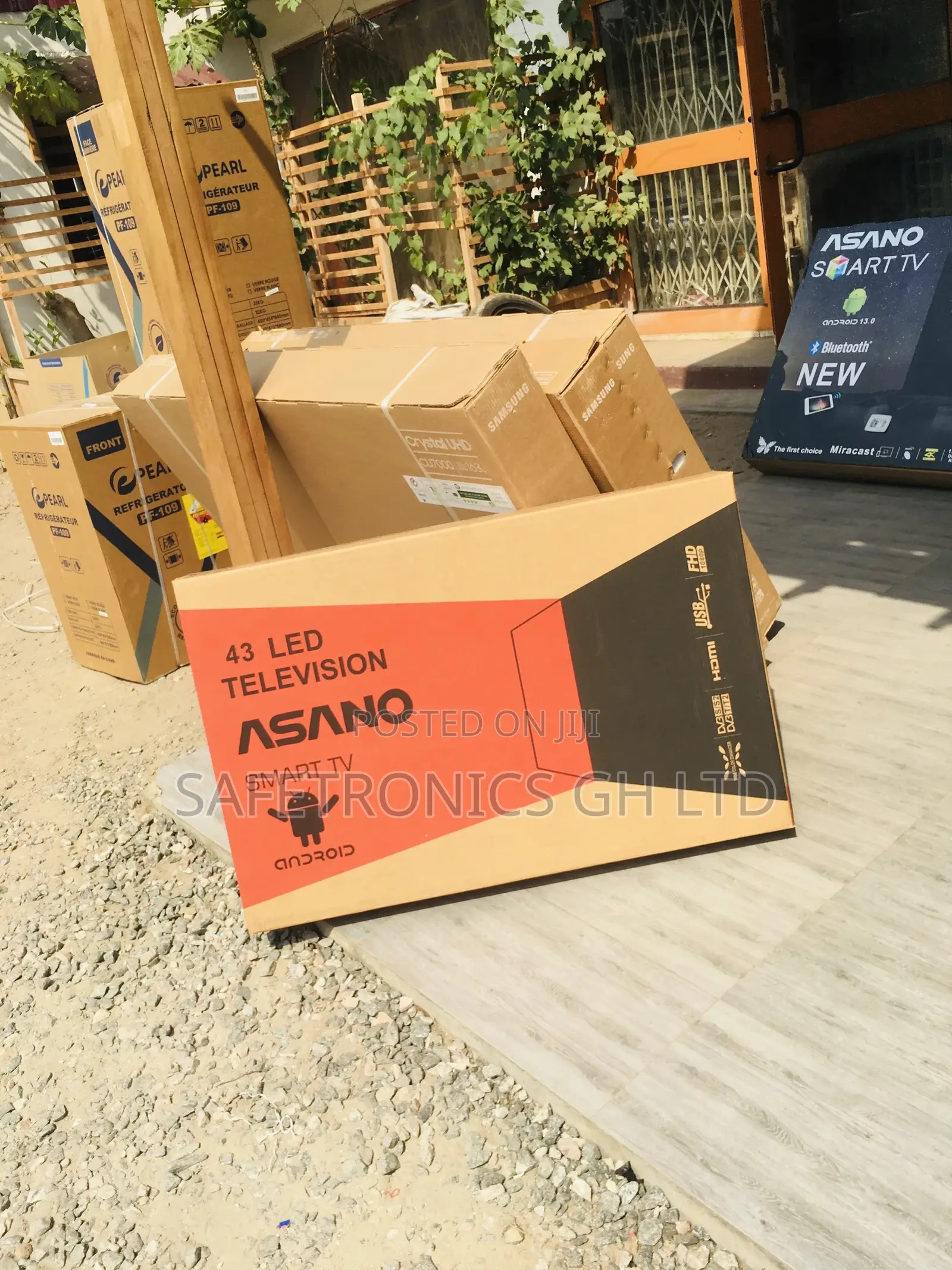 Black Electric UHD Smart Asano 43 Inches Glossy Tv