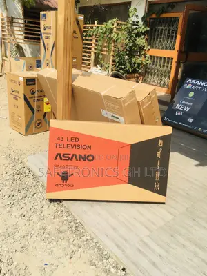 Asano 43 Inches Glossy LED Smart UHD Electric Black Tv